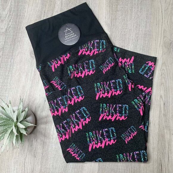 Inked Mom Capri Soft Leggings w/ Double Pockets - Picture 1 of 4